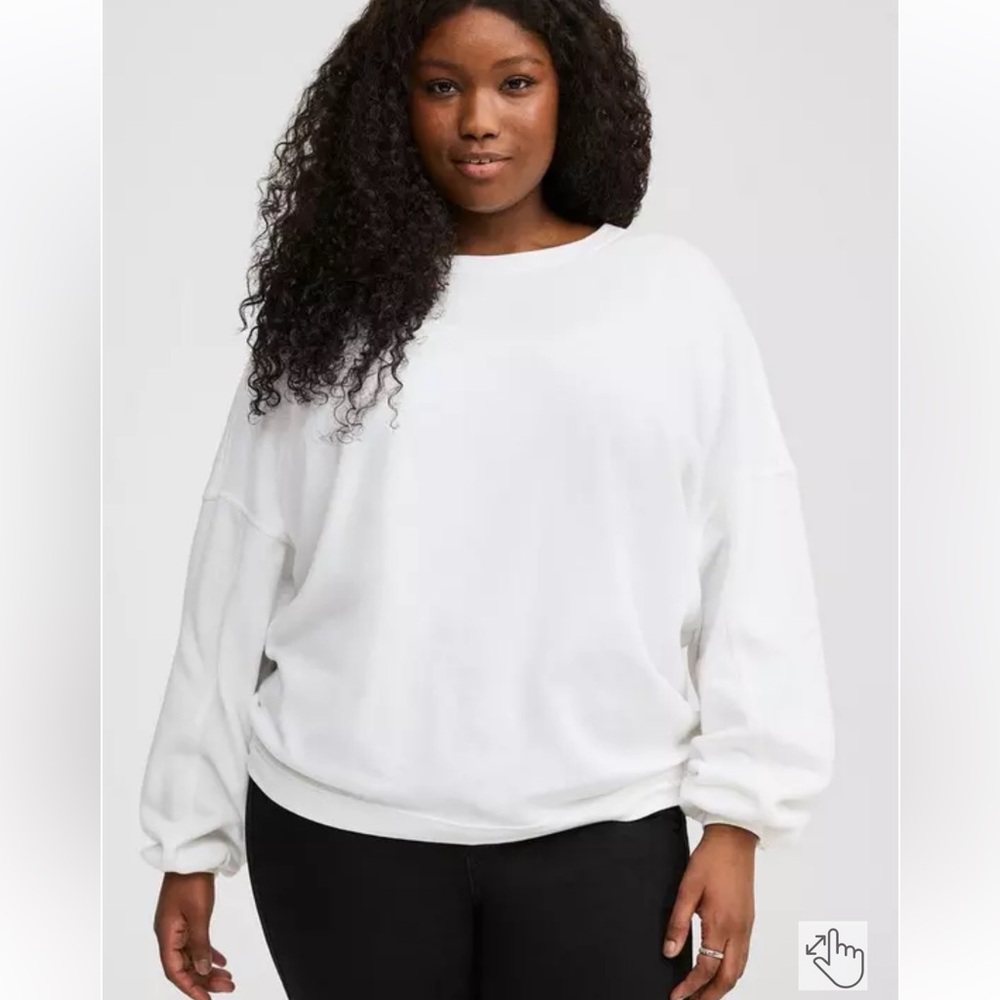 Torrid Drop Shoulder Oversized Tunic Sweatshirt size 3 - NWOT